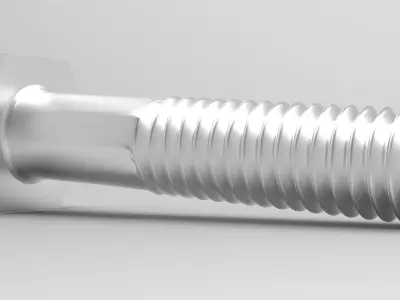 Hexagon Head Bolt - M6 - Mesh And FBX Low-poly 3D model