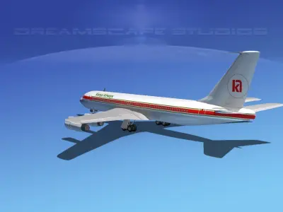 Boeing 707 Kenya Airways 3D model