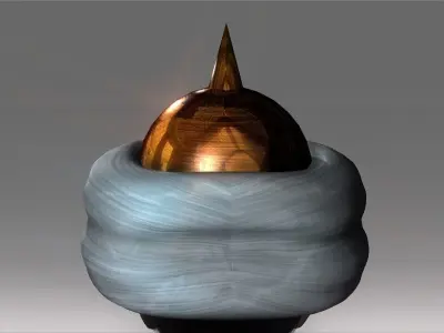 Simple Arabian Turban Helmet Low-poly 3D model