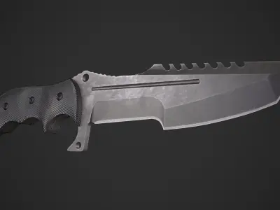 Huntsman Tactical Knife Low-poly 3D model