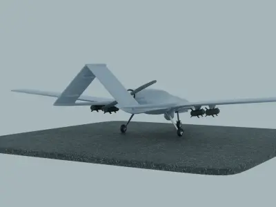 Bayraktar tb 2 Created by Ukrainian designer Free 3D model