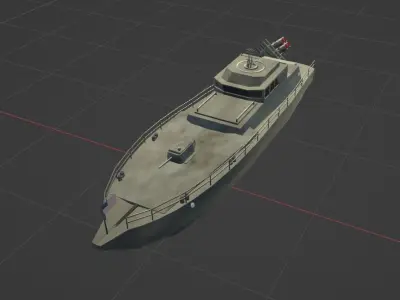 Military Patrol Boat 3D model