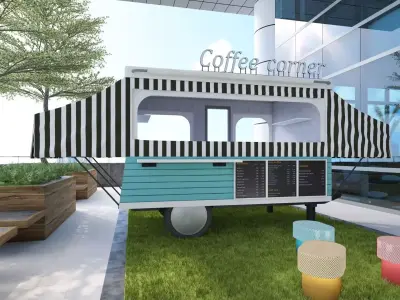 caravan coffee corner 3D model