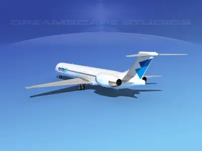 McDonnell Douglas MD83 Aviajet 3D model