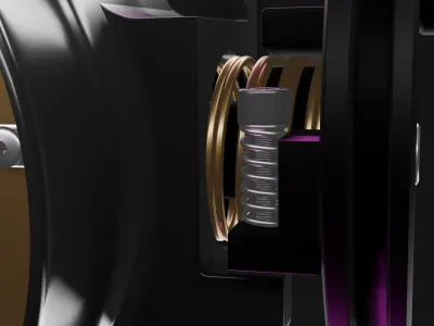 Car compressor throttle 3D model