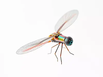 Colorful Dragonfly model pack Low-poly 3D model