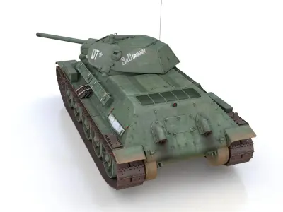 T-34-76 - Model 1941 -Soviet medium tank - 07 3D model