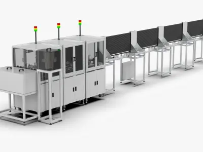 Automatic Profile Cutting Punching Fastener Assembly Line 3D model