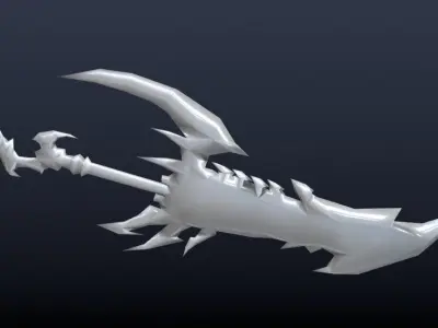Crystal Metal Sword Low-poly 3D model