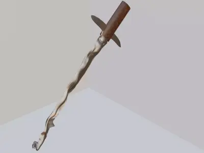 Medival North Europe dagger Low-poly 3D model