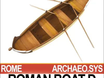 Ancient Roman Boat D 3D model
