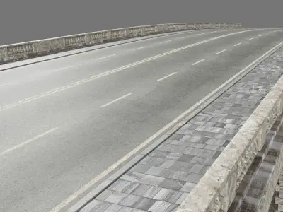 Seine bridge Low-poly 3D model