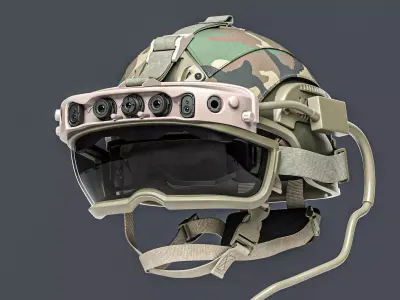 IVAS headset HoloLens Goggles Military Helmet 3D model