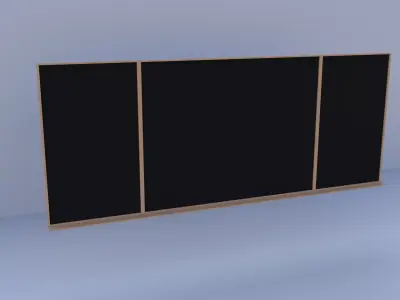 Simple School Blackboard Free 3D model