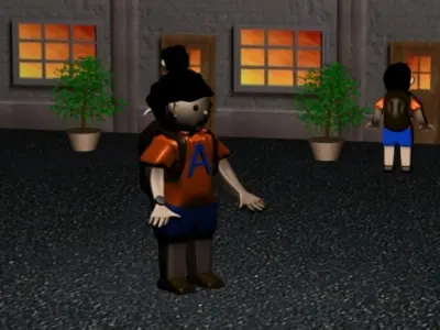 child school boy Free low-poly 3D model