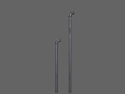 PBR Pipe Weapon V1 Low-poly 3D model