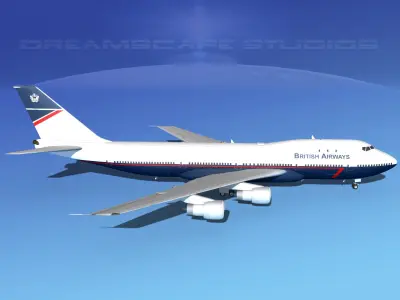 Boeing 747-100 British Airways 2 3D model