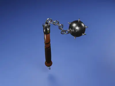 Morgenstern 3D model pen with chain 3D model