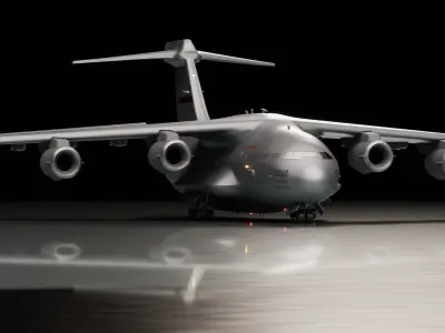 warplane-Military aircraft Low-poly 3D model