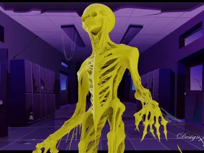 Alien Creeping Creature Resin 3D print model
