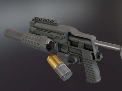 VHS BG Grenade Launcher Low-poly 3D model