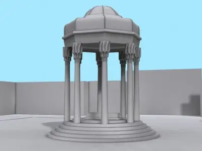 Tomb of Hafez Low-poly 3D model