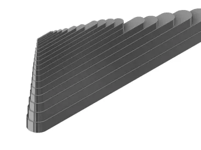 Standard splines DIN6885 3D model