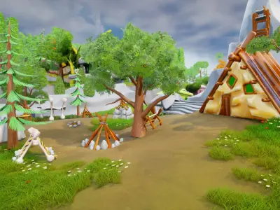 Stone Age Environment 3D model