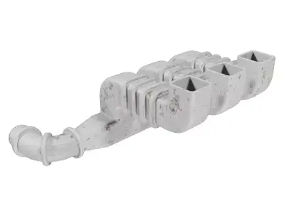 Aluminium HVAC Duct Low-poly 3D model