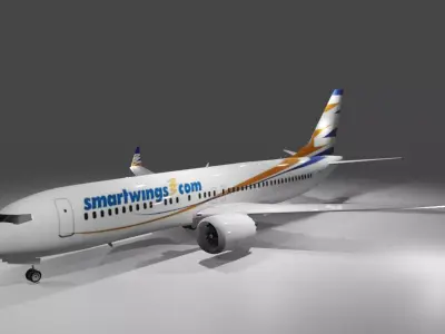 Smartwings boeing 737 max 8 3d model  Low-poly 3D model