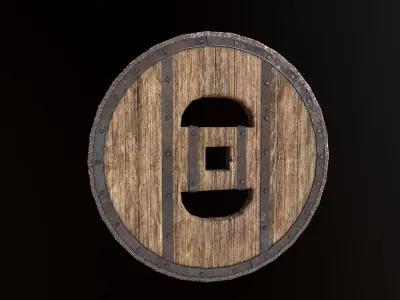 Wagon Wheel 7 Low-poly 3D model