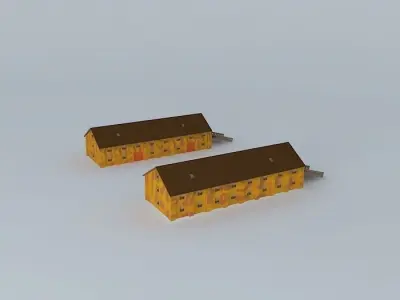 Gunpowder Storage Buildings Low-poly 3D model