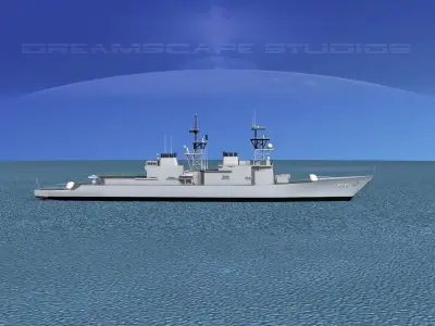 Spruance Class DD978 USS Stump 3D model