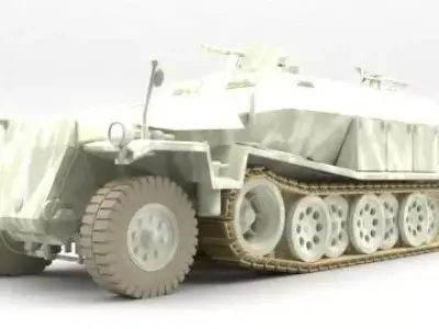 Tracked wagon 3D model