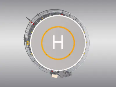 Circular Heliport 3D model