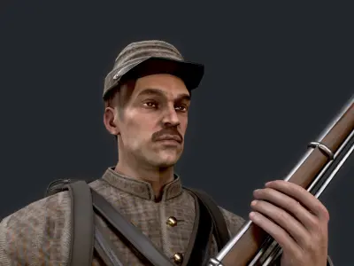 Soldier 3 version 2 Low-poly 3D model