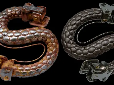 132 Zbrush Cables hoses pipes Brushes IMM curve and OBJ Meshes 3D model