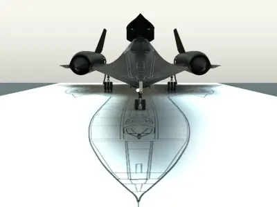 Lockheed SR-71 Blackbird Low-poly 3D model