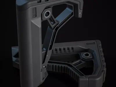 Weapon Stock Low-poly 3D model