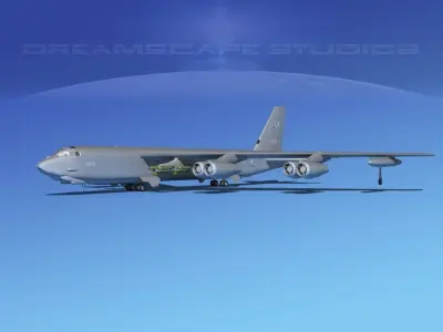 Boeing B-52G Stratofortress V03 3D model