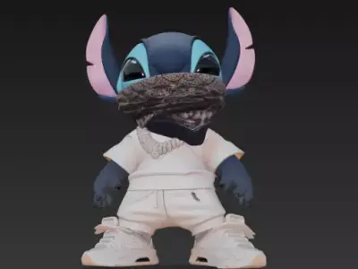 Stitch - gangster 3D print model
