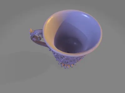 Gothic Cat Chalice Mug 3D print model