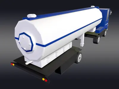 Cartoonish Tanker 3D model