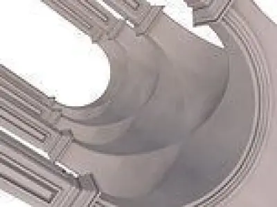 Arched Vaulted Gallery 3D model