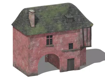 Castle Medieval Middle Ages 04 Low Poly PBR Realistic Low-poly 3D model