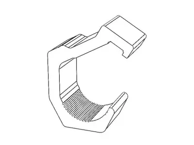 Aluminum Extruded Pipe Holder Low-poly 3D model