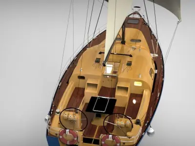 Corvette Ship 3D model