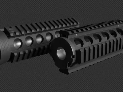 AR-15 RAS Forend Handguard Low-poly 3D model