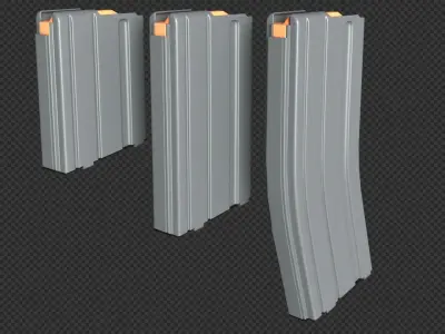 AR-15 Stanag Magazine Bundle Low-poly 3D model
