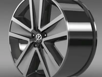 VW CrossPolo 2011 rim 3D model